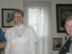 Carolyn working in Victorian dress